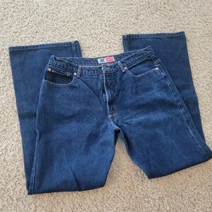 Arizona Women’s Size 13 Average Flare Leg Jeans Dark Wash Denim